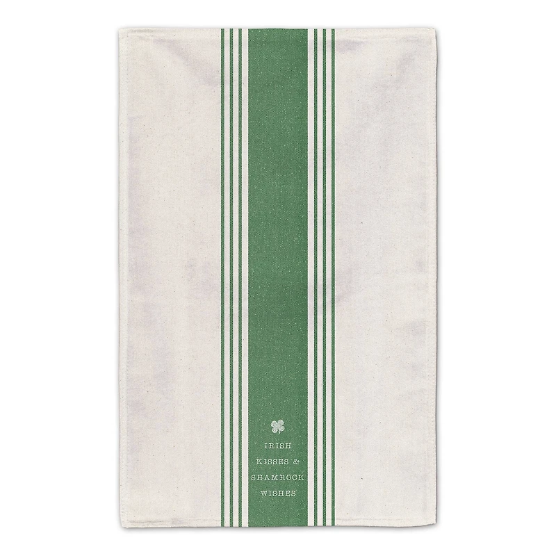 Irish Kisses Shamrock Wishes Tea Towel Set of 2