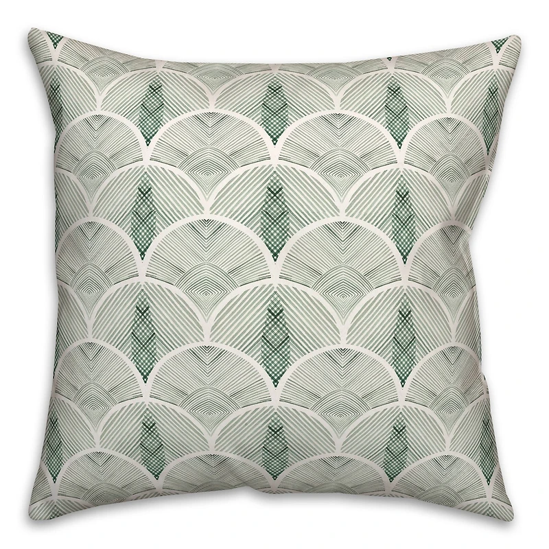 Abstract Leaves Throw Pillow