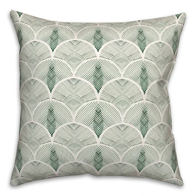 Abstract Leaves Throw Pillow