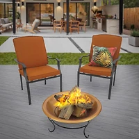 29" Copper Fire Pit with Stand & Screen