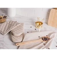 DII® Natural Solid Chambray Dishtowels, 3ct.