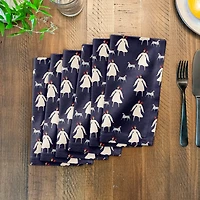 French Woman and Dog 10" x 10" Cotton Twill Napkin