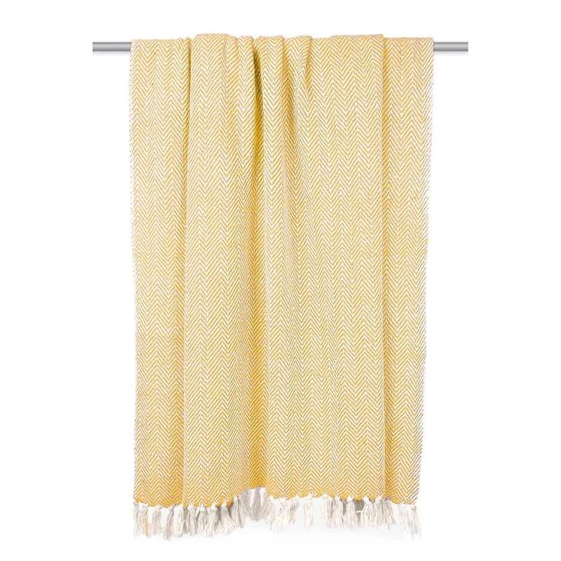 DII® Marigold Handloom Chevron Throw