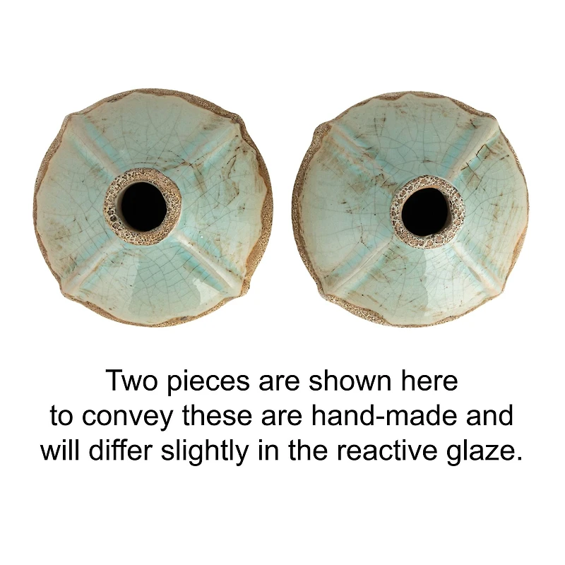 Hello Honey® Distressed Finish Brown & White Terracotta Vase Set