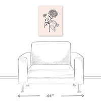 Hydrangeas On Blush 16" x 20" Canvas Wall Art