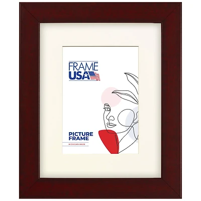 Frame USA Corporate Red Mahogany Single Image Picture Frame with Mat