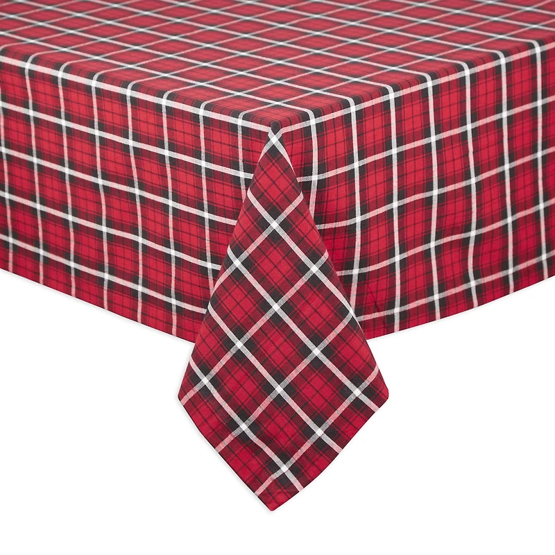 DII® 84" Glad Tidings Plaid Tablecloth