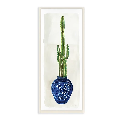 Stupell Industries Indoor Succulent Still Life Tall Prickly Cactus Wall Plaque