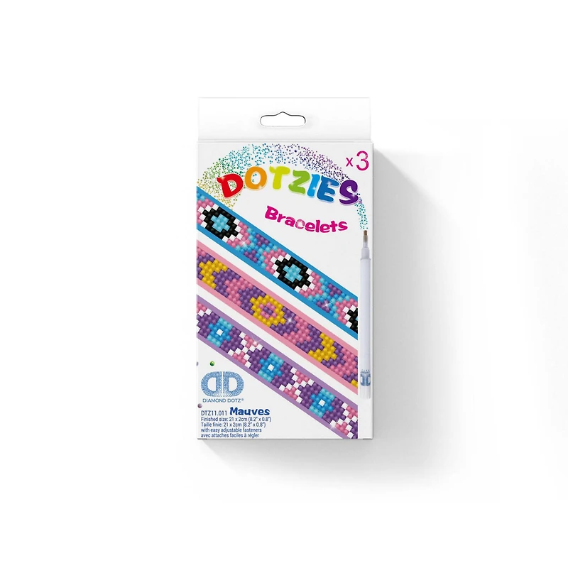 Diamond Dotz® Dotzies® Mauves Bracelets Diamond Painting Artwork Kit