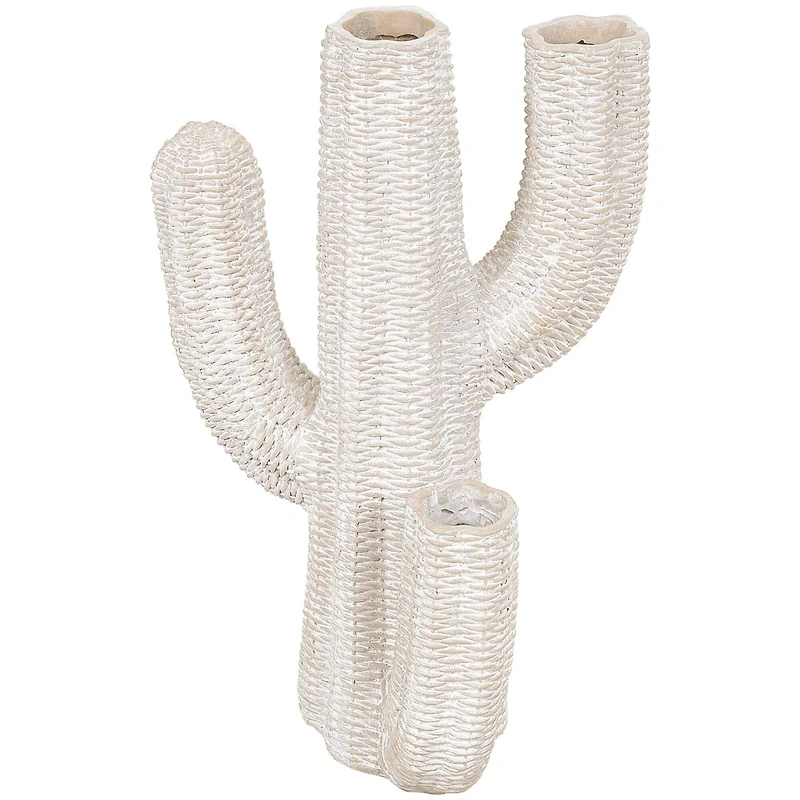 Cream Resin Cactus Textured Planter
