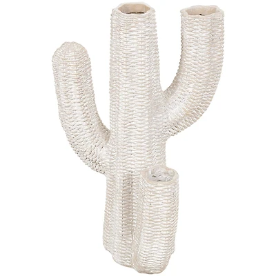 Cream Resin Cactus Textured Planter