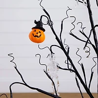 3ft. Pre-Lit Artificial Halloween Pumpkins and Skulls Ornament Tree with 48 Warm White LED Lights