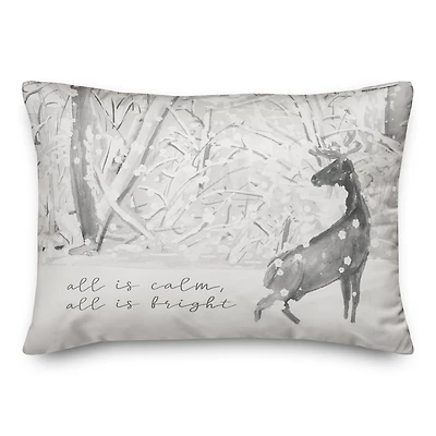 All is Calm All is Bright 20" x 14" Indoor/Outdoor Pillow