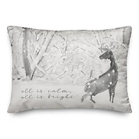 All is Calm All is Bright 20" x 14" Indoor/Outdoor Pillow