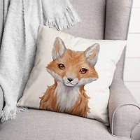 Baby Fox 18" x 18" Throw Pillow