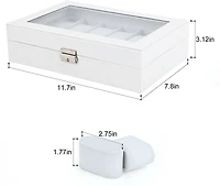 Daisy White Dozen Leather Watch Box