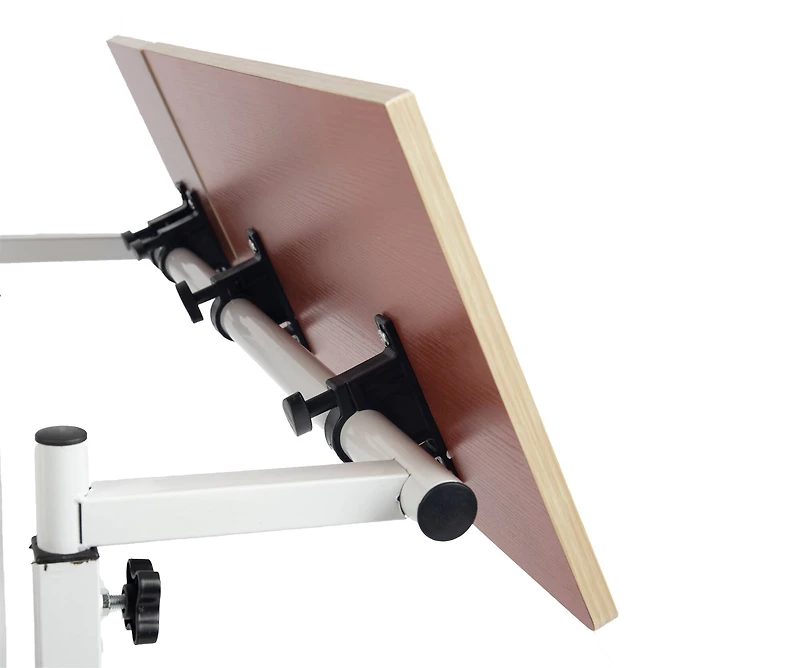 Mind Reader Woodland Collection White Adjustable Mobile Sit & Stand Laptop Desk