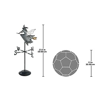 Design Toscano 23.5" Bewitched Wicked Witch Tabletop Metal Weathervane