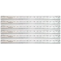 18" Stainless Steel Ruler, 6ct.