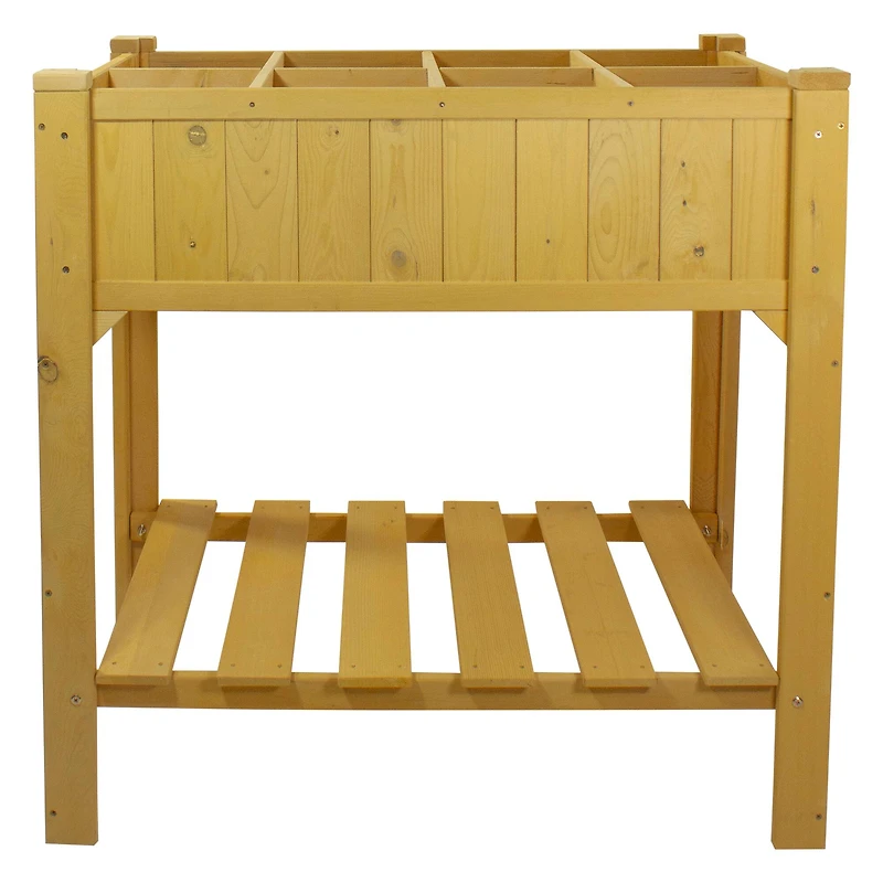 3ft. Wooden Raised Garden Bed Planter Box With Shelf
