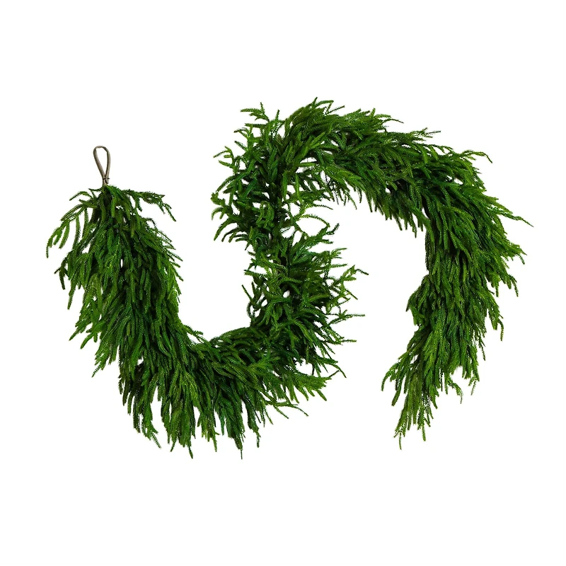 8ft. Artificial Real Touch Norfolk Island Pine Garland with Natural Look