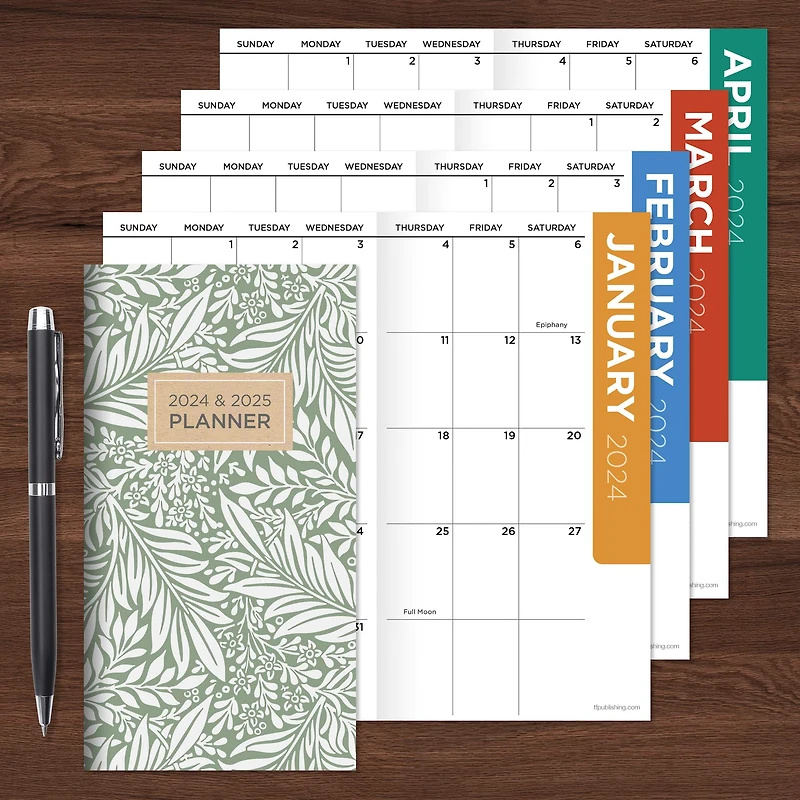 2024-2025 Earthly Toile Monthly Pocket Planner