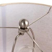 Hello Honey® 21" Brown Ribbed Round Stoneware Desk Lamp