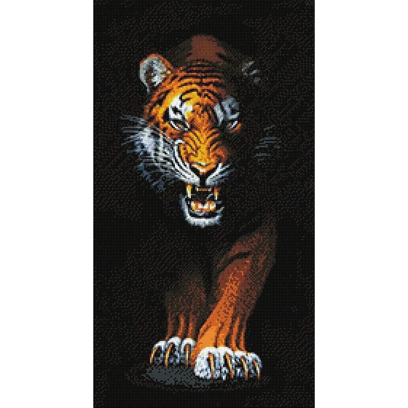 Wizardi Stalking Tiger Diamond Painting Kit