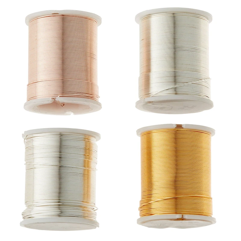 6 Packs: 4 ct. (24 total) 24 Gauge Assorted Jewelry Wire Set by Bead Landing™