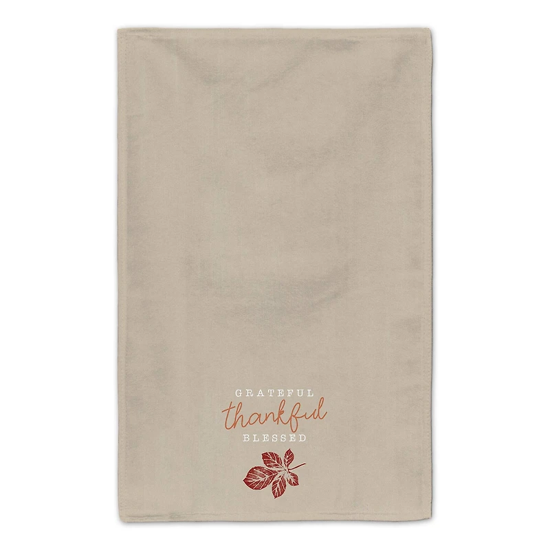 Grateful Thankful Leaf Tea Towel Set