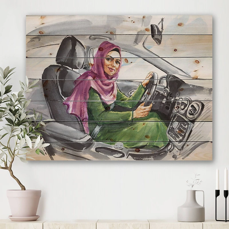 Designart - Arabian Woman Driving A Car II