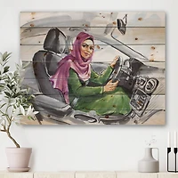 Designart - Arabian Woman Driving A Car II