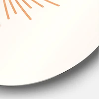 Designart - Minimalist Bright Shining Orange Sun Rays III