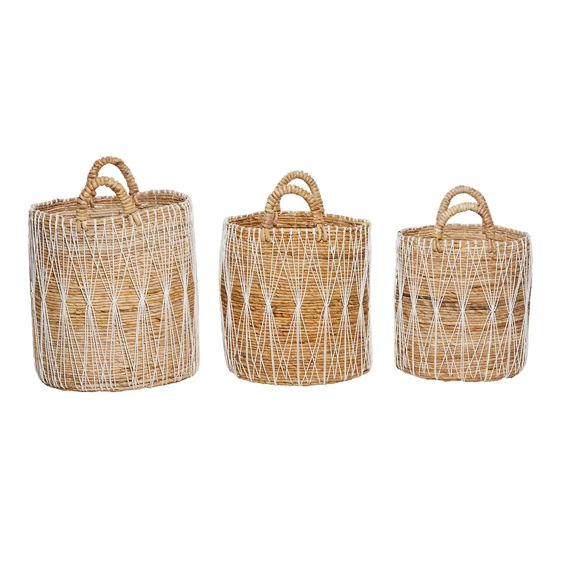 Brown Banana Leaf Storage Basket Set