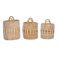 Brown Banana Leaf Storage Basket Set