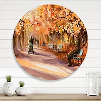 Designart - Road In The Park In Sunny Autumn Day