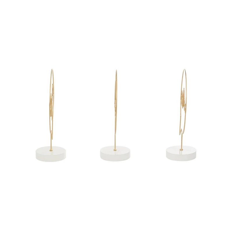 13" Gold Hello, Love & Wish Tabletop Sign Set