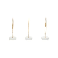 13" Gold Hello, Love & Wish Tabletop Sign Set