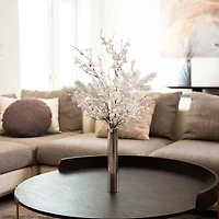 2.5ft. Artificial Flocked Berry Arrangement in Cylinder Chrome Vase