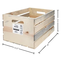 Home Décor by Leisure Arts® Blue Pine Wood Crate