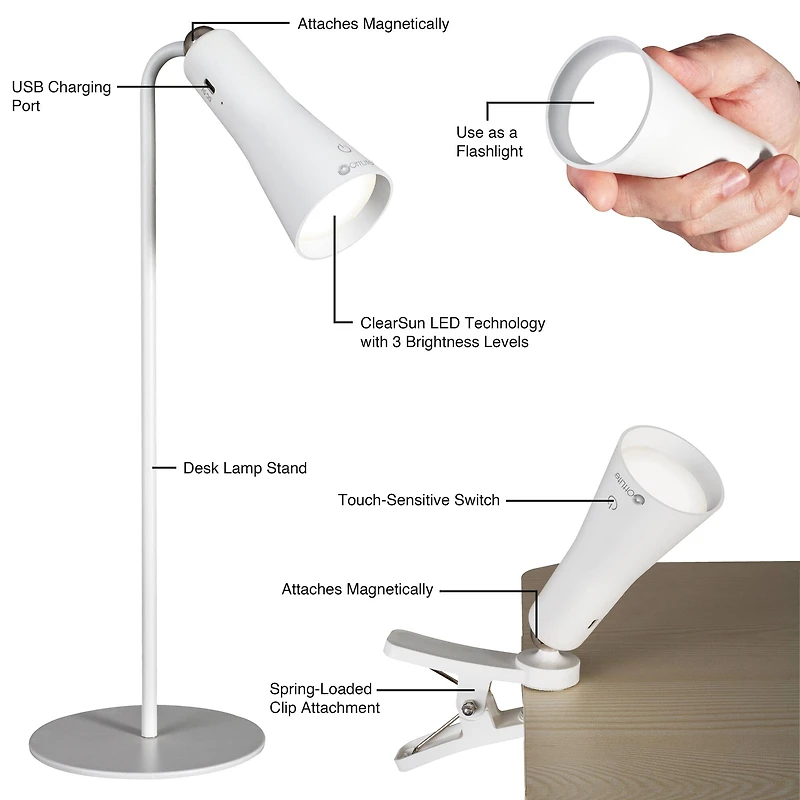OttLite® Switch 3-in-1 Rechargeable Task Lamp