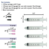 The Beadsmith® Crystal FX™ Thick Viscosity Glue Syringe & Tip Set