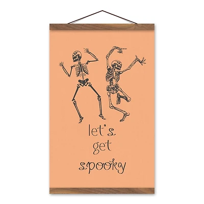 Let's Get Spooky 12" x 18" Teak Hanging Canvas