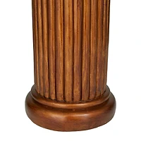 Bronze Polystone Traditional Pedestal Table, 24" x 7" x 9"