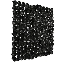 Black Metal Overlapping Folded Circle Abstract Wall Decor with Gold Accents 