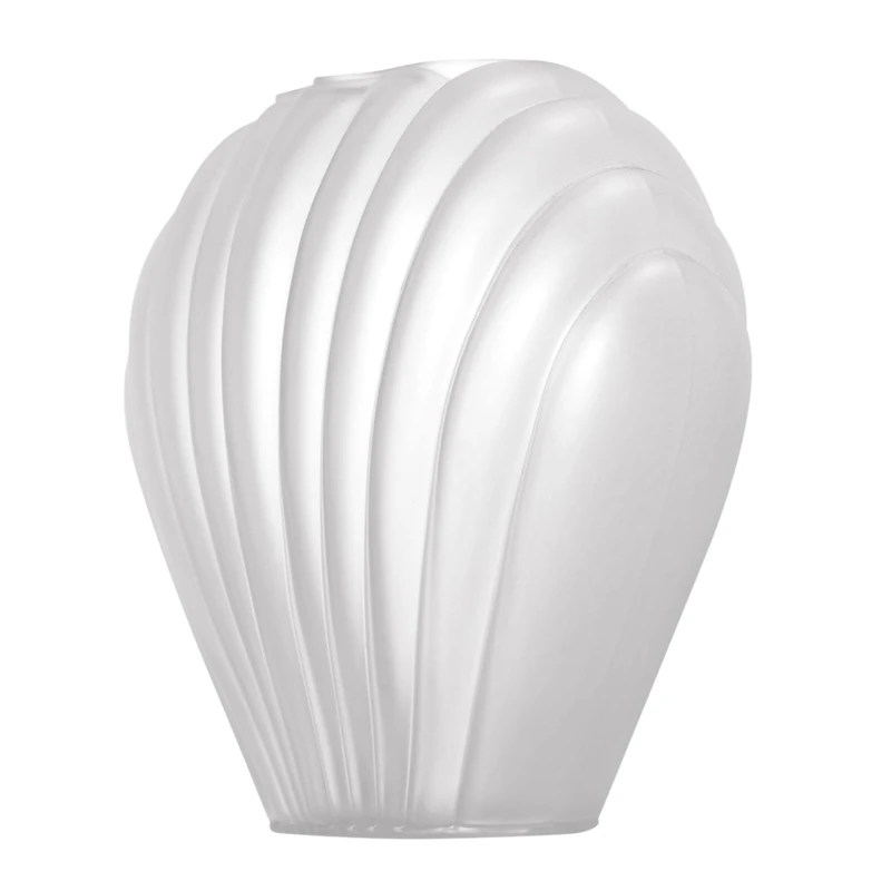 American Art Decor White Sea Scallops Misted Glass Vase Set