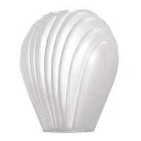 American Art Decor White Sea Scallops Misted Glass Vase Set