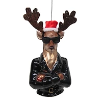 5" Cool Reindeer Glass Ornament by Ashland®