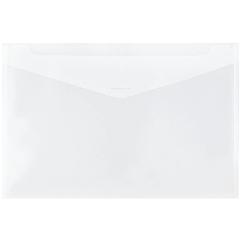 JAM Paper 12" x 18" Clear Plastic Tuck Flap Closure Envelopes, 12ct.