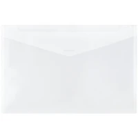 JAM Paper 12" x 18" Clear Plastic Tuck Flap Closure Envelopes, 12ct.